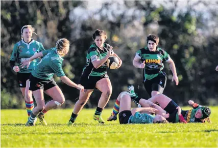  ?? Picture: John White ?? St Mary’s Ladies fly-half Jade Gamlin, who scored 11 points in the 36-0 win over Yeovil Ladies