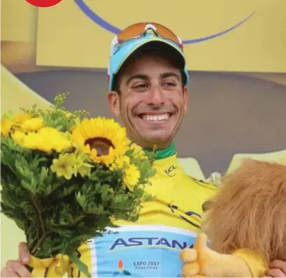  ?? FOTO PHOTO NEWS ?? Fabio Aru oogt veel frisser dan in de Tour vorig jaar.