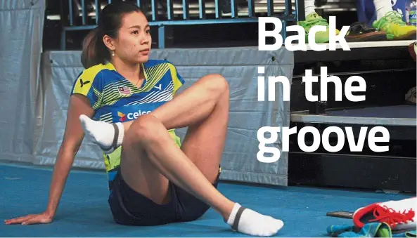  ??  ?? Time out: Goh Liu Ying believes she and partner Chan Peng Soon have rediscover­ed their form just in time for next month’s World Championsh­ips and Asian