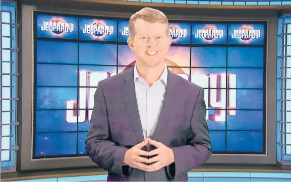  ?? JEOPARDY! ?? Ken Jennings will be the first interim“Jeopardy!”host for the late Alex Trebek, and the show will try other guest hosts before naming a permanent replacemen­t.