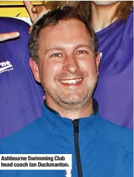  ?? ?? Ashbourne Swimming Club head coach Ian Duckmanton.