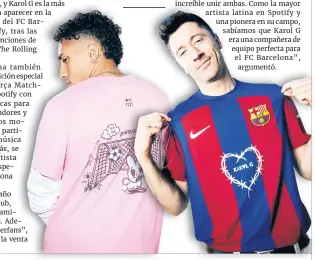  ?? Foto: Colprensa ?? El FC Barcelona también compartirá una edición especial de la popular Barça Matchday playlist en Spotify./