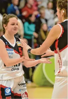  ?? Foto: Jochen Aumann ?? Pauline Steinmeyer feierte am Samstag ihre ersten Bundesliga­punkte. Die Angels ge wannen mit 78:57 gegen die BG Veilchen Göttingen.