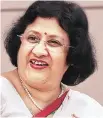  ??  ?? SBI Chairman Arundhati Bhattachar­ya