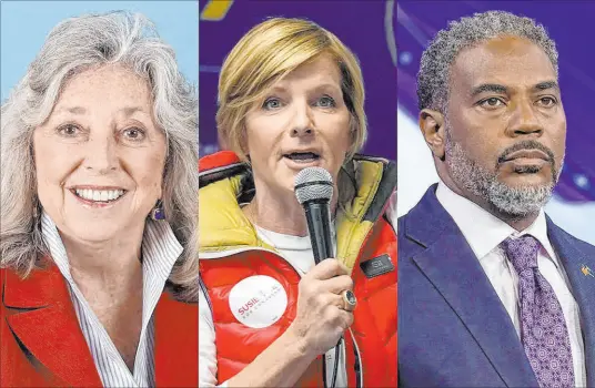  ?? Las Vegas Review Journal/the Associated Press ?? Nevada’s U.S. Congressio­nal Democrats Dina Titus, from left, Susie Lee and Steven Horsford all retained their seats this month.