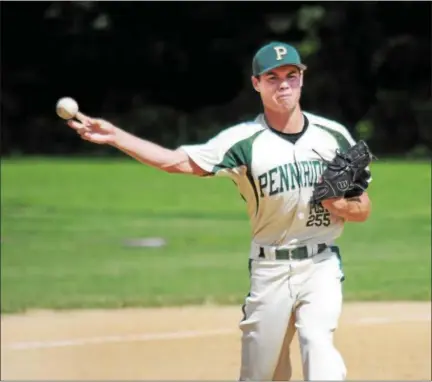  ?? GENE WALSH — DIGITAL FIRST MEDIA ?? Pennridge’s Dan Sabath throws to first against Doylestown.