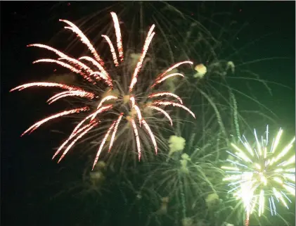  ?? File photo/Herald-Leader ?? The annual “Fire in the Sky” Independen­ce Day fireworks celebratio­n will take place on July 4 at the Siloam Springs Municipal Airport. Parking opens at 6 p.m. and the display begins at 9:15 p.m.