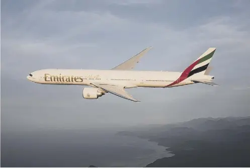  ??  ?? 0 The Emirates airline will fly daily from Edinburgh to Dubai, complement­ing the carrier’s twice daily flights from Glasgow
