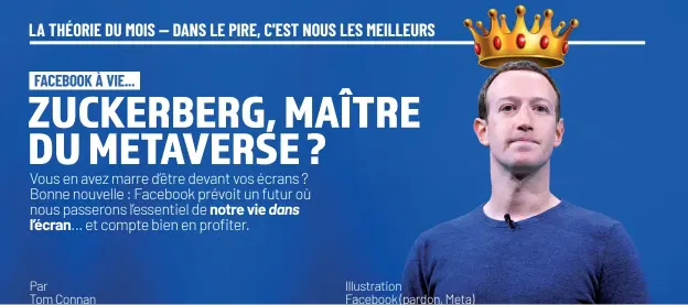  ?? ?? META-MARK_ Le fondateur de Facebook partage sa vision du futur : du télétravai­l incarné avec des têtes de cartoon. On a hâte !