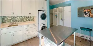  ?? TNS ?? Paint your laundry room a favorite color and add some artwork to the walls.