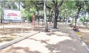  ?? ?? La plaza Carmen de Lara Castro se ubica en la avenida De la Victoria en el barrio San Pablo.