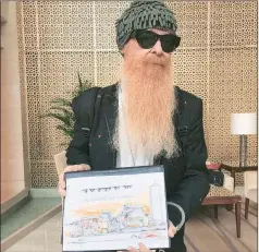  ??  ?? The painting Billy Gibbons made after his adventure in a Mumbai slum