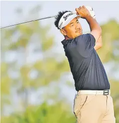  ??  ?? Han Lee in action (photo courtesy of Asian Tour)