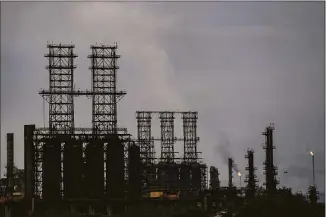  ?? Matias Delacroix / Associated Press ?? A view of the Jose Antonio Anzoategui oil complex in Barcelona, Anzoategui State, Venezuela, in July. The Biden administra­tion on Saturday eased some oil sanctions on Venezuela in an effort to support newly restarted negotiatio­ns between President Nicolás Maduro’s government and its opposition.