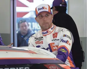  ?? TERRY RENNA/AP ?? Denny Hamlin, seen Feb. 14, on Sunday will try to close his career-defining season with his first NASCAR Cup Series title.