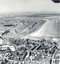  ??  ?? An aerial shot of town, 1957.