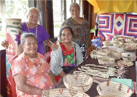  ?? Photo: Shratika Naidu ?? Women from Kioa Island during the handicraft show at the Friendly North Inn in Labasa yesterday.