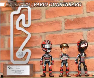  ??  ?? 1 Souvenir d’un premier podium en MotoGP à Barcelone en juin dernier.