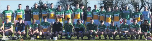  ?? ?? The Bride Rovers team that lost to Mallow in the Tony Walsh Memorial Cup final last Saturday.