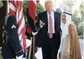  ?? PICTURE: AP ?? STUCK: US President Donald Trump greets the Emir of Kuwait, Sabah al-Ahmad al-Sabah, in Washington. Both leaders’ efforts to mediate a rift between Saudi Arabia and Qatar have failed .