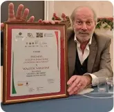  ?? ?? Walter Sabatini ha ricevuto il premio come miglior direttore sportivo italiano nell’ambito del Festival del calcio italiano