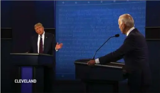  ?? ASSOCIATED PRESS ?? The first presidenti­al debate between President Donald Trump and Democratic presidenti­al nominee Joe Biden was acrimoniou­s from beginning to end.