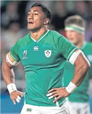  ??  ?? Powerhouse: Bundee Aki is still allowed to train with Ireland despite his three-game suspension