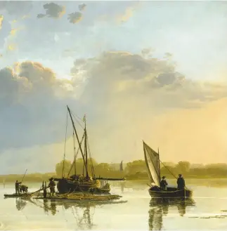 ??  ?? Luminous summer light: View of Dordrecht (from the Maas), about 1655, by Aelbert Cuyp, from Ascott in Buckingham­shire