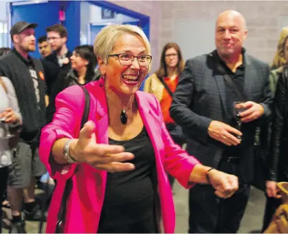  ?? RICHARD LAM ?? New Westminste­r MLA Judy Darcy has been in the spotlight before as national president of the Canadian Union of Public Employees and business manager of the Hospital Employees’ Union here in B.C. Now, she’s a member of the NDP cabinet.