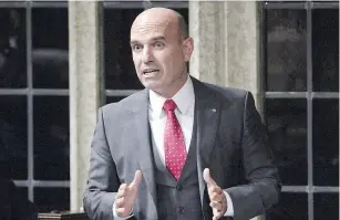  ?? ADRIAN WYLD / THE CANADIAN PRESS FILES ?? “I thought we were on a really good path as of Monday, and it was disappoint­ing to see him go public on Tuesday,” said B.C. MP Nathan Cullen of Saskatchew­an MP Erin Weir’s renewed offensive.