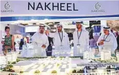  ?? Ahmed Ramzan/ Gulf News Archives ?? Visitors look at the Deira Central project at the Nakheel stand on the last day of Cityscape Global 2017 at the Dubai World Trade Centre.