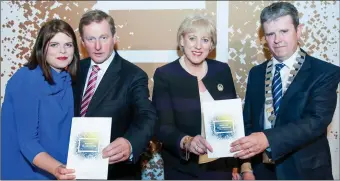  ??  ?? Jenny Sherwin, Creative Ireland Co-ordinator for Wicklow, Taoiseach Enda Kenny, Minister Heather Humphries and deputy cathaoirle­ach of Wicklow County Council Cllr Edward Timmins.