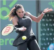  ?? AP ?? Serena Williams in action during the Miami Open in Key Biscayne, Florida, in March this year.