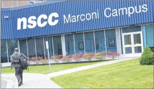  ?? CAPE BRETON POST PHOTO ?? The front entrance to NSCC Marconi Campus is shown in this file photo.