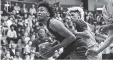  ?? ASSOCIATED PRESS FILE PHOTO ?? Marvin Bagley III, with ball, plays for Sierra Canyon against La Lumiere during a high school game at the Hoophall Classic this past January in Springfiel­d, Mass. Bagley is now at Duke, which is ranked No. 1.