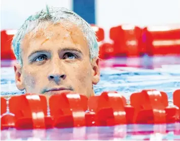  ?? Foto: Patrick B. Kraemer, dpa ?? Ryan Lochte ist einer der besten Schwimmer aller Zeiten. In Rio sorgt er allerdings mit einem erfundenen Überfall für viel Wirbel. Der 32-Jährige selbst hat sich noch nicht zu dem Vorfall geäußert.