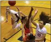  ?? STEPHEN SPILLMAN — THE ASSOCIATED
PRESS ?? Haley Jones and the Stanford Cardinal made 13 3-pointers in a win over Oklahoma State during the second round of the women’s tournament at the UTSA Convocatio­n Center on Tuesday.