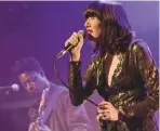  ??  ?? Sumney playing guitar for Karen O, Berlin, October 7, 2014