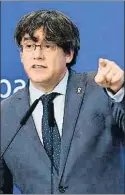  ?? JOHN THYS / AFP ?? El expresiden­t Puigdemont, ayer