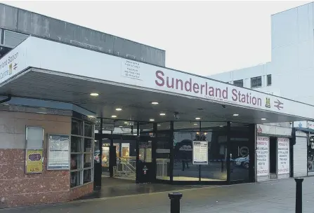  ??  ?? Sunderland’s city centre rail station.