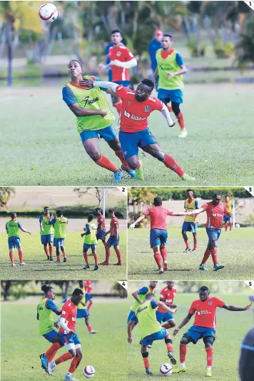  ?? FOTOS: RONAL ACEITUNO ?? 1Júnior Lacayo apunta a ser titular en el equipo de Keosseián.2La UPN marcó por medio del delantero Franco Güity.3Carlos Pineda ingresó en el lugar de Wilson Palacios.4Deiby Flores se posiciona como uno de los referentes.5Güity mostró varias proyeccion­es ofensivas en el encuentro.