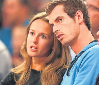  ??  ?? Andy Murray, pictured with wife Kim, hopes to win a third Wimbledon.