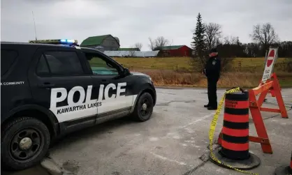  ?? Photograph: Canadian Press/REX/Shuttersto­ck ?? Scene of the shooting in Kawartha Lakes, Canada. Investigat­ors said the child had been in the back seat of a pickup truck.