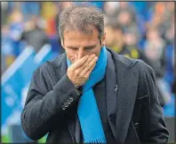  ??  ?? ALL OVER: Zola during yesterday’s loss to Burton