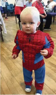  ??  ?? Spider-man Little Harris Stirling dressed up for the occasion