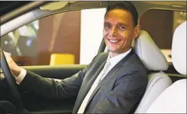  ?? Infiniti Motor Co. ?? ROLAND KRUEGER, who leads Nissan’s premium brand Infiniti, cites the “natural progressio­n” of consumers shifting to SUVs and the electrific­ation of autos.