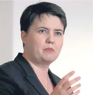  ?? Picture: PA. ?? Ruth Davidson must distance herself from toxic Brexiteers.