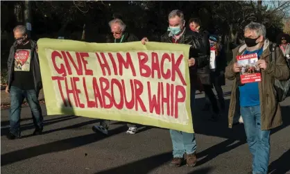  ?? Photograph: Guy Smallman/ Getty Images ?? Jeremy Corbyn supporters march in Finsbury Park in north London in support of the former Labour leader.