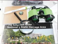  ??  ?? The Schuylkill Explorers Kit includes materials such as magnifying glasses, binoculars and nature journals so children can explore the natural environmen­t.