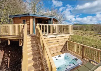  ?? ?? One of the new treehouses at Rivendale Lodge Retreat, near Ashbourne, that complement its holiday lodges